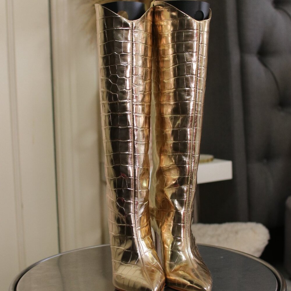 Schutz Maryana boot gold - Picture 3 of 4